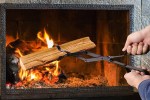 fireplace log tongs