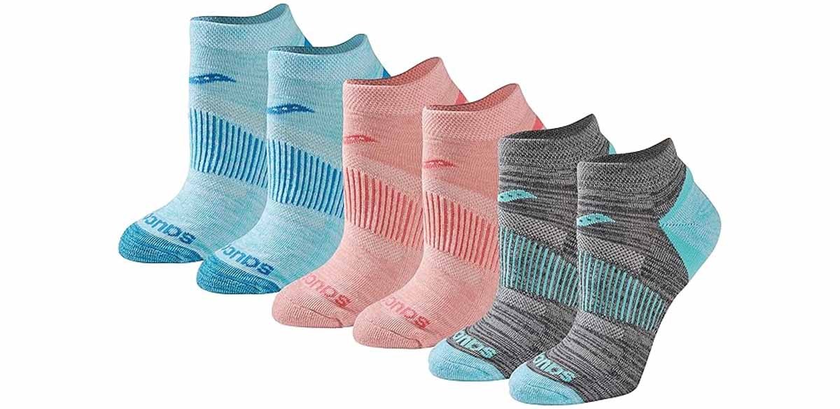 Saucony Women's Selective Cushion Performance No Show Athletic Sport Socks