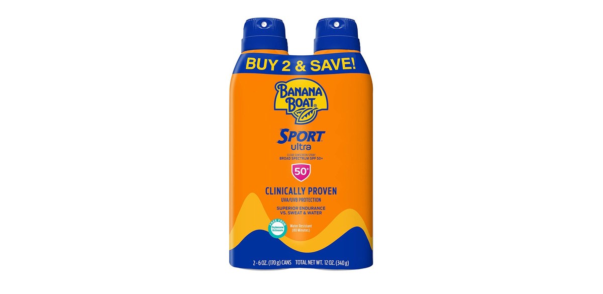 Banana Boat Sport Ultra SPF 50 Sunscreen Spray Twin Pack Banana Boat Sport Ultra SPF 50 Sunscreen Spray Twin Pack