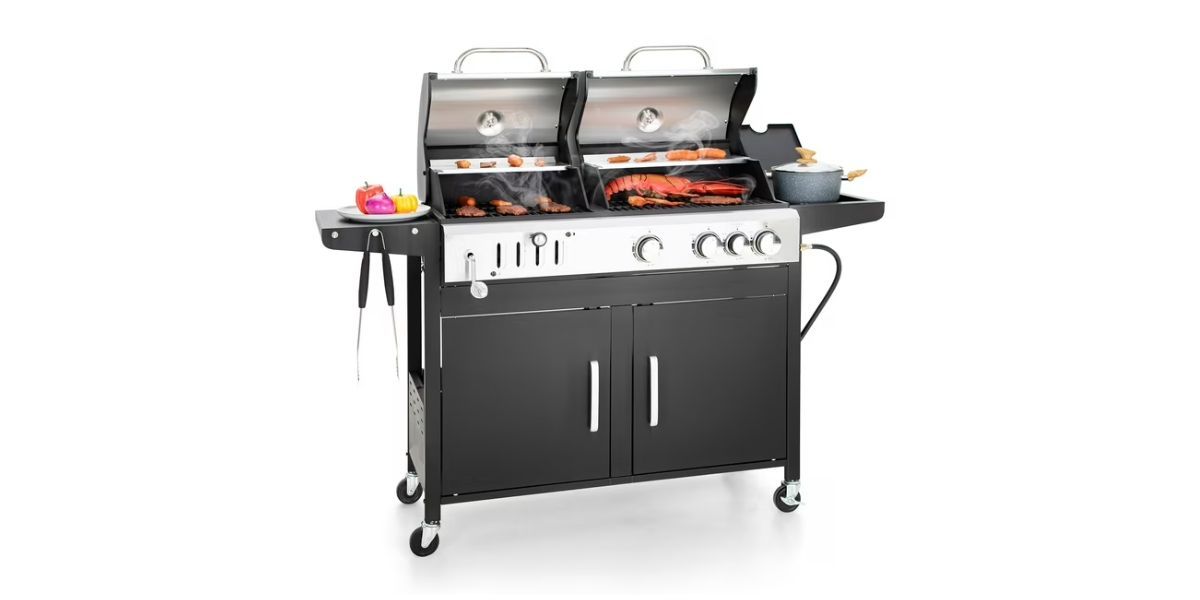 Summit Living 3-Burner Gas and Charcoal Grill