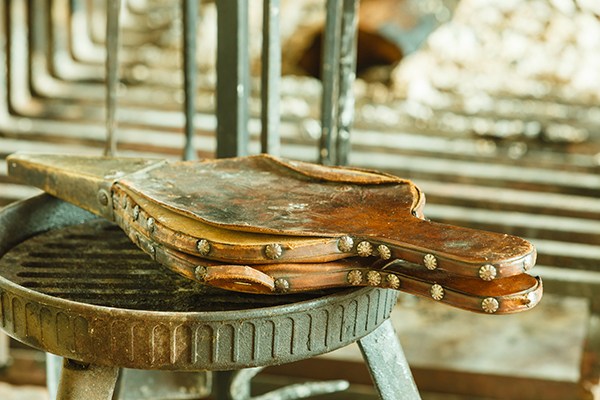 old fashioned fireplace bellows