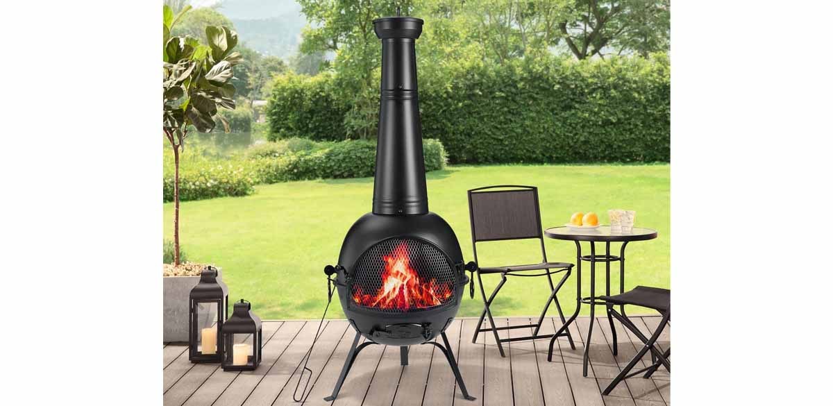 SinglyFire Chiminea Outdoor Fireplace
