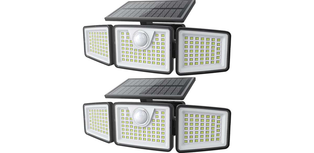 2500LM Solar Lights Outdoor with Motion Sensor