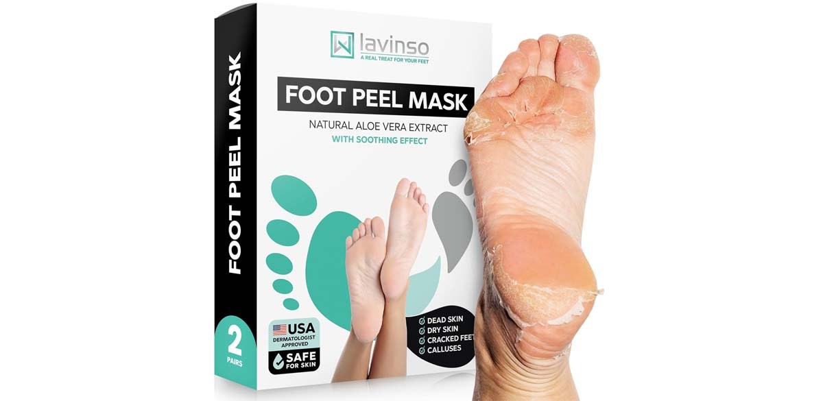Lavinso Foot Peel Mask for Dry Cracked Feet