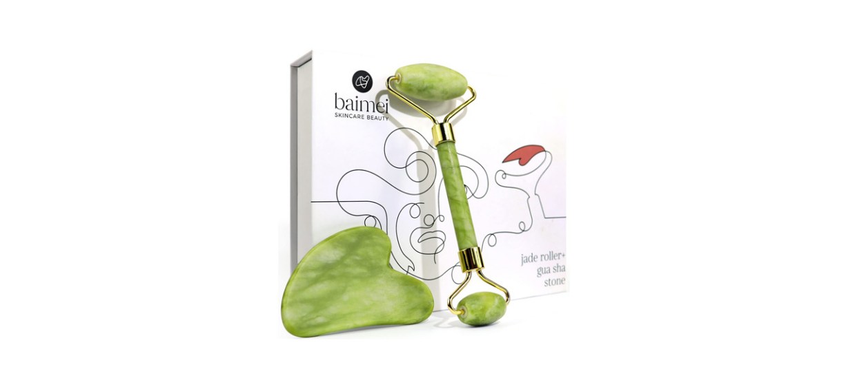 Best Baimei Gua Sha &amp; Jade Roller Facial Set