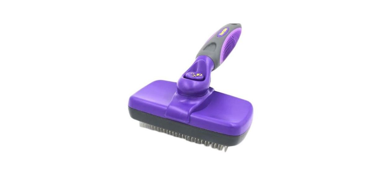 Hertzko Self-Cleaning Dog &amp; Cat Slicker Brush