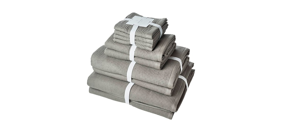 Best Cozy Earth Charcoal Waffle Bath Towel Bundle