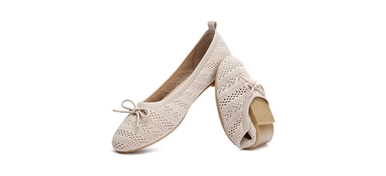 best Heawish Lace Mesh Ballet Flats