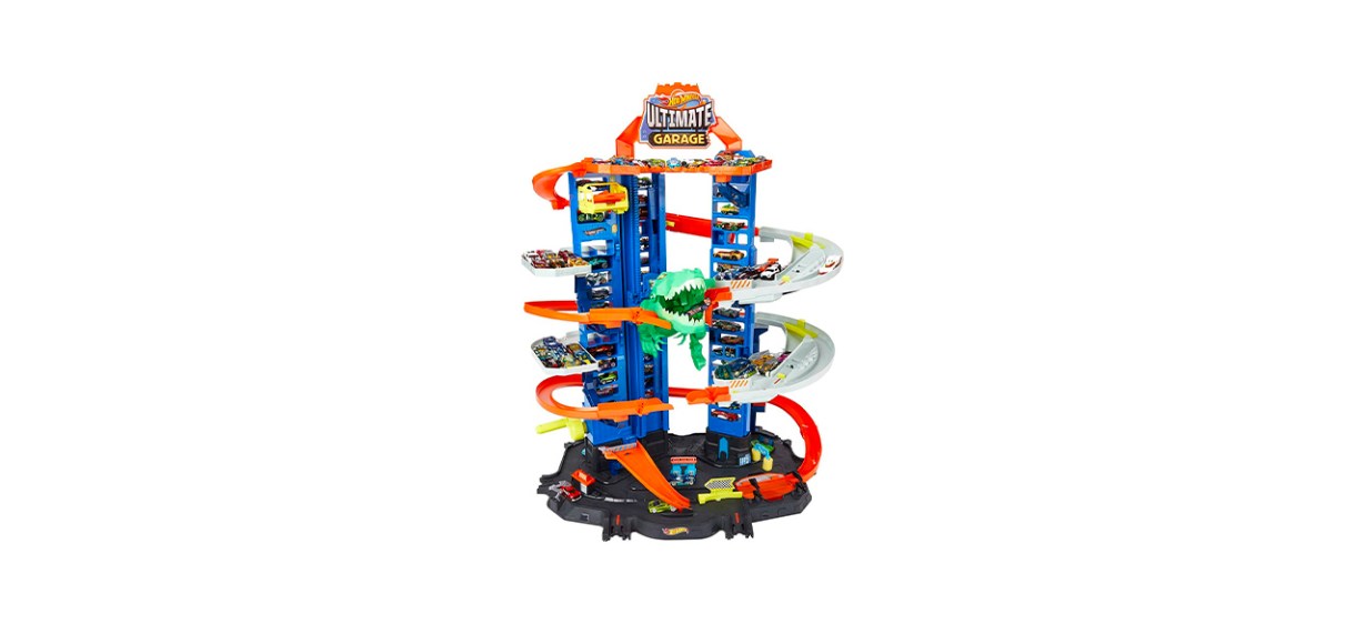 Best Hot Wheels Ultimate Garage Toy Vehicle Playset with Robo T-Rex