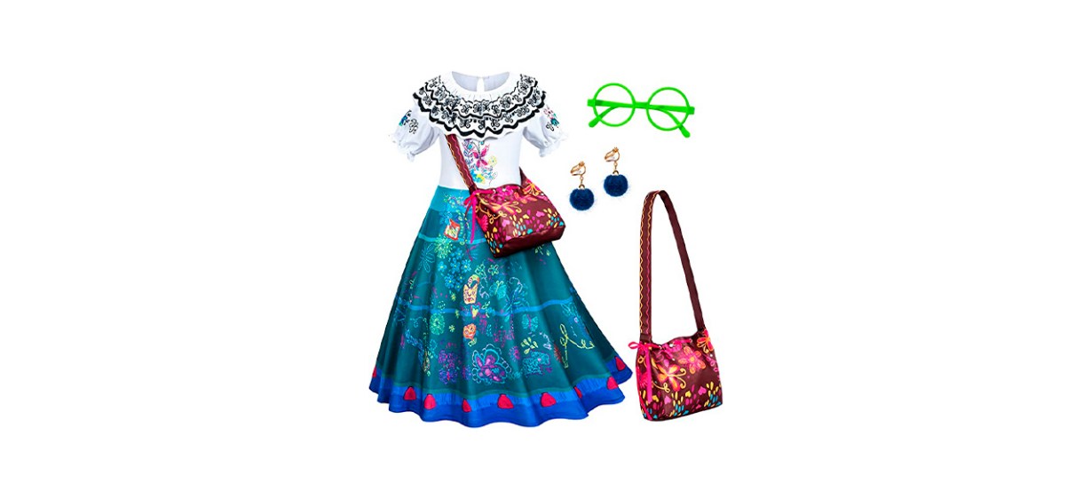 dress and accessories that look like Mirabel's from Disney's &quot;Encanto&quot;