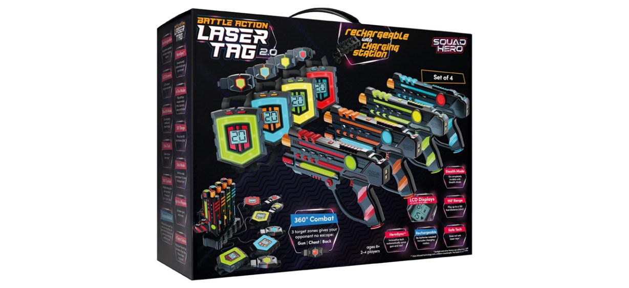 Squad Hero Battle Action Laser Tag 2.0 Set on white background