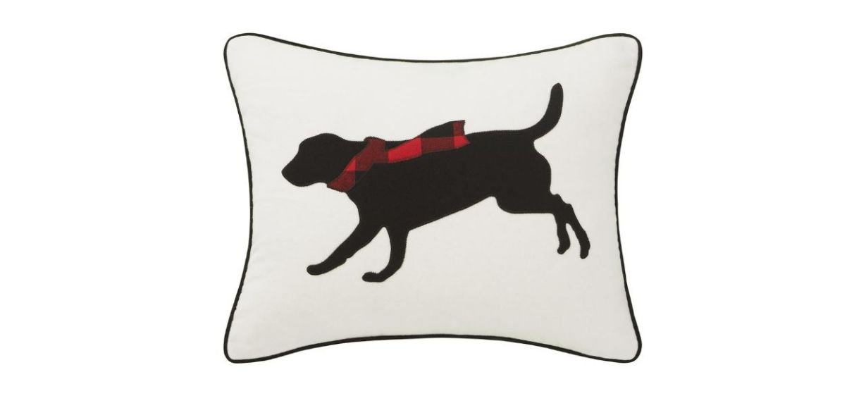 Eddie Bauer Winter Lab Decorative Pillow on white background