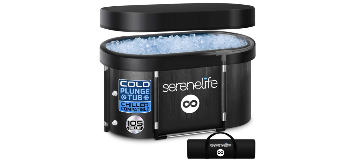 SereneLife 105 Gallon Insulated Oval Ice Bath Tub