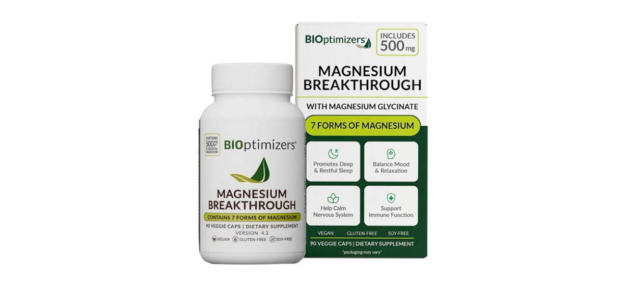 BIOptimizers Magnesium Supplement capsules in bottle