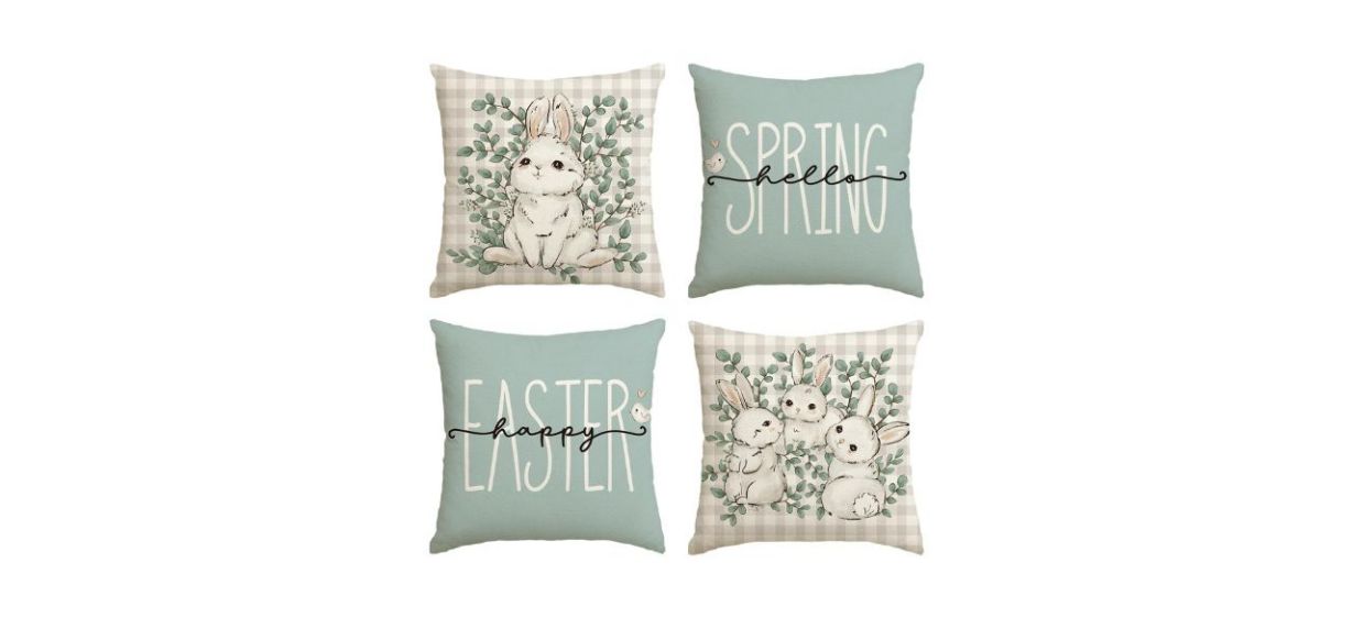Avoin Colorlife Happy Easter Throw Pillow Covers