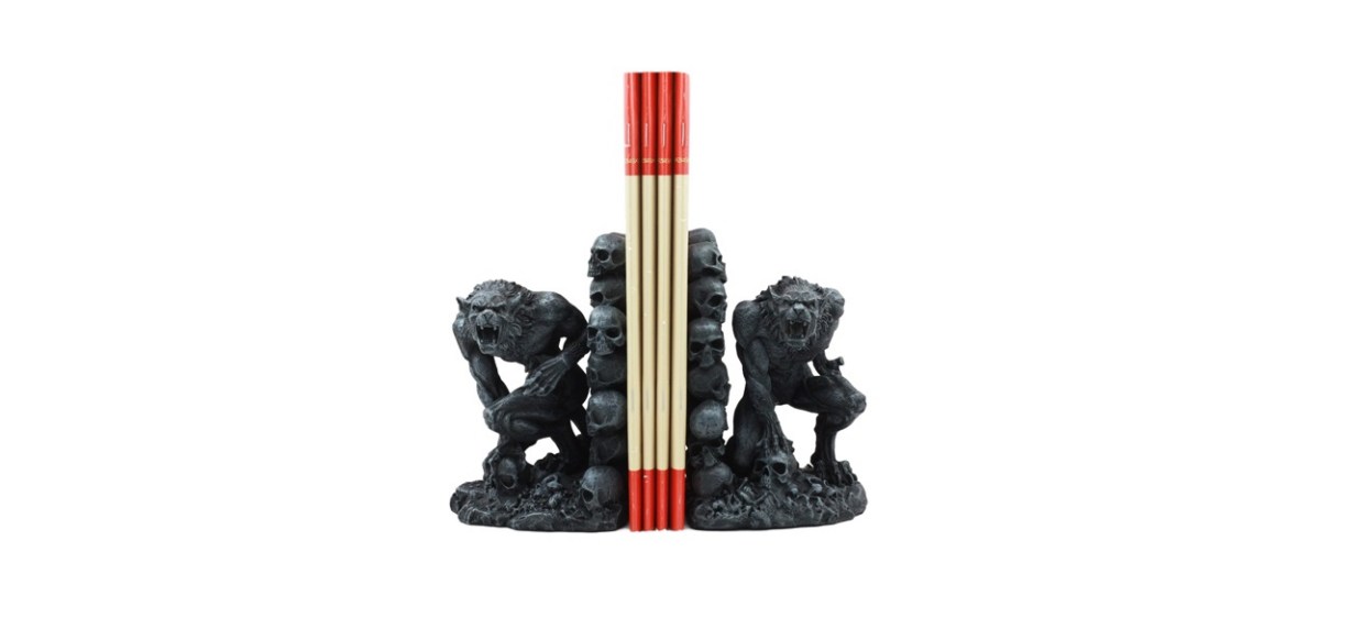 Ebros Gothic Growling Werewolves Bookends