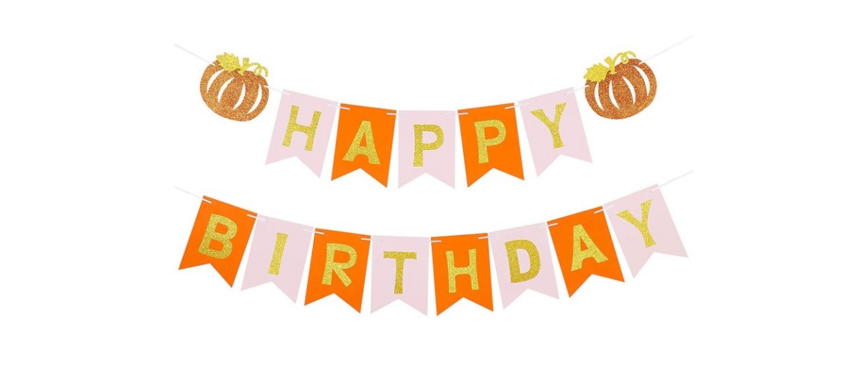Fall Pumpkin Birthday Banner 