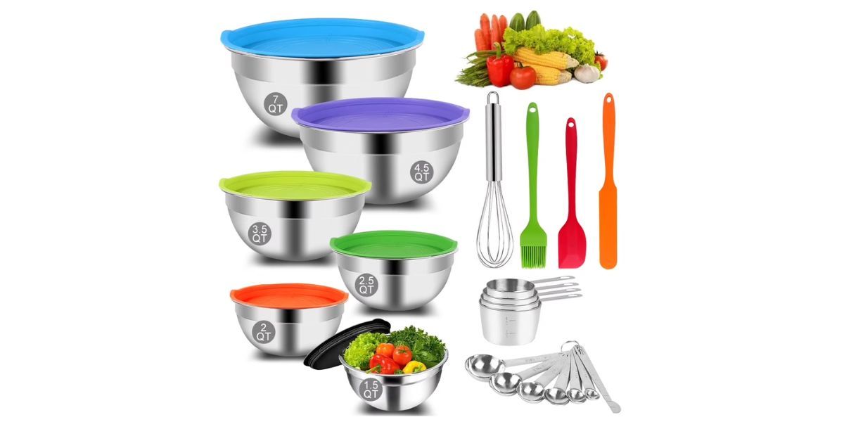 Kosbon Mixing Bowls with Lids Set