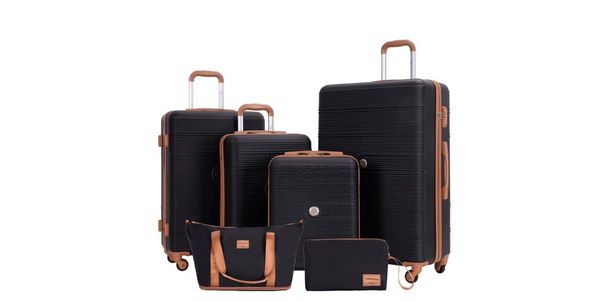 Travelhouse 6 Piece Hardshell Luggage Set 