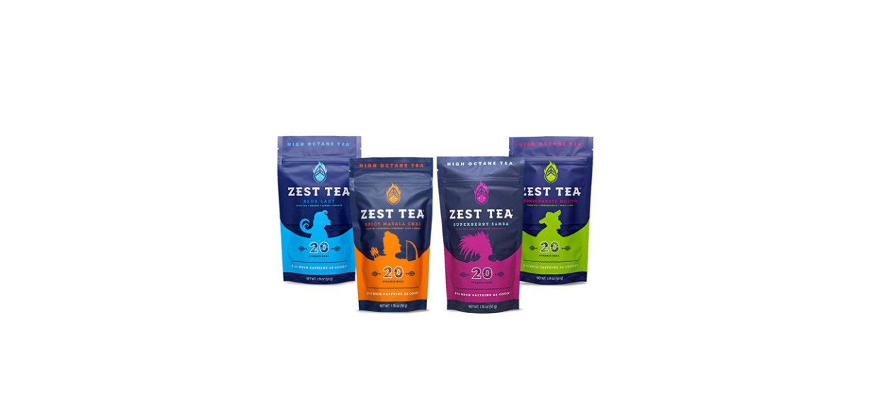 Zest Tea High Caffeine Energy Leaf Blend Variety Pack