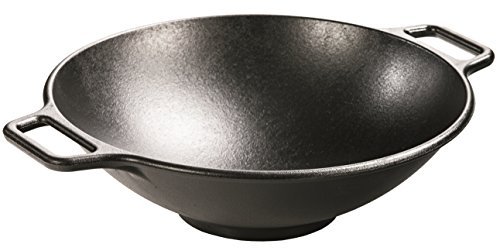 Lodge Black 14&quot; Seasoned Cast Iron Wok