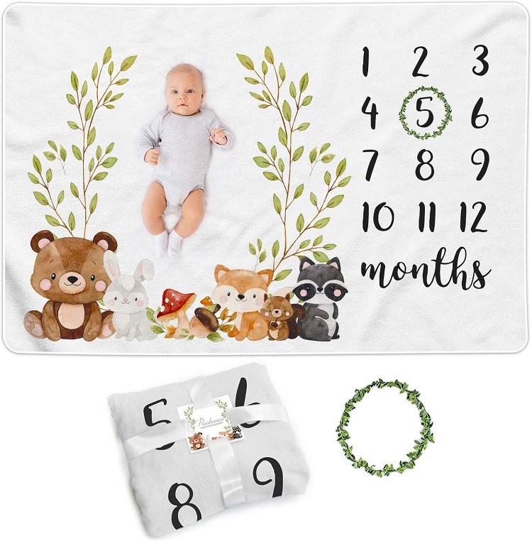 Paishanas Baby Monthly Milestone Blanket