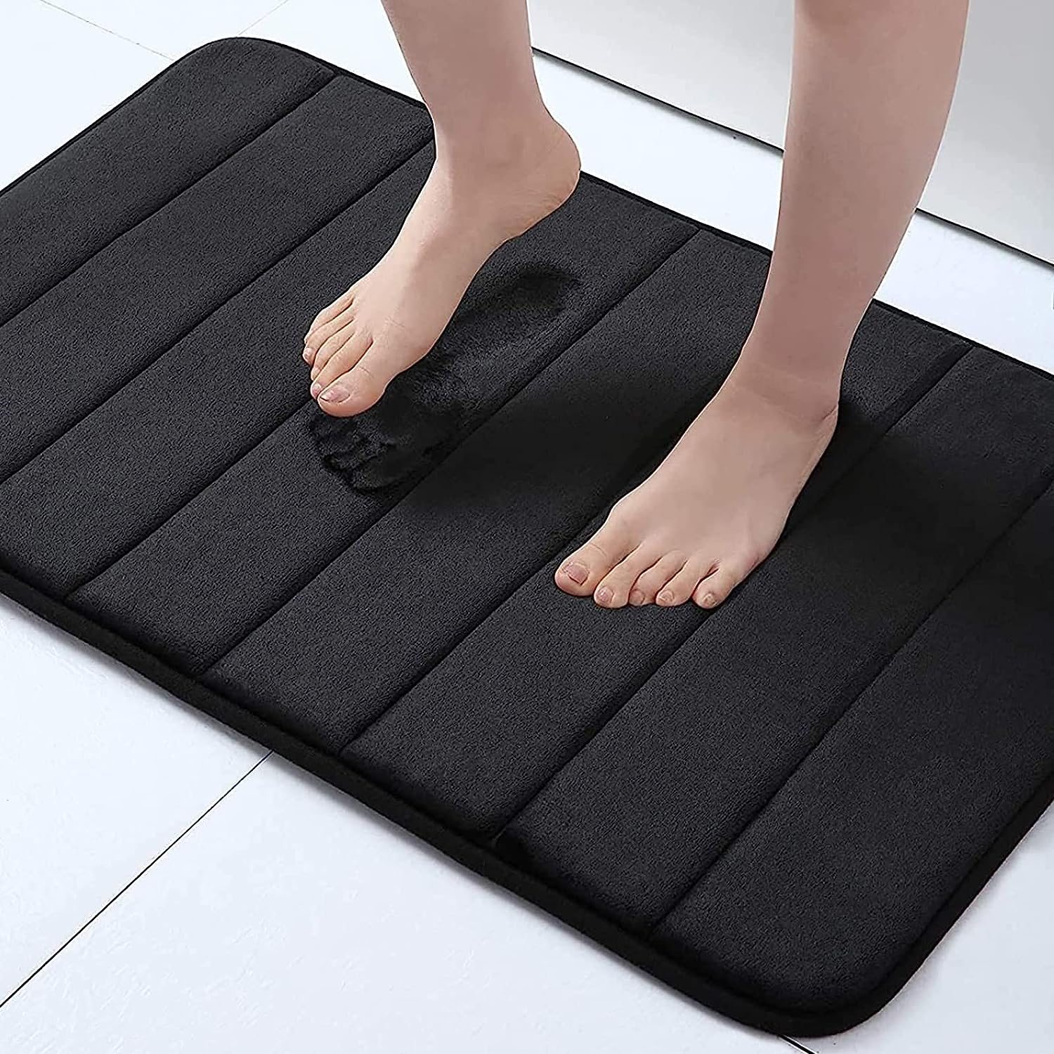 Buganda Non-Slip Memory Foam Bath Mat, 17&quot; x 24&quot;