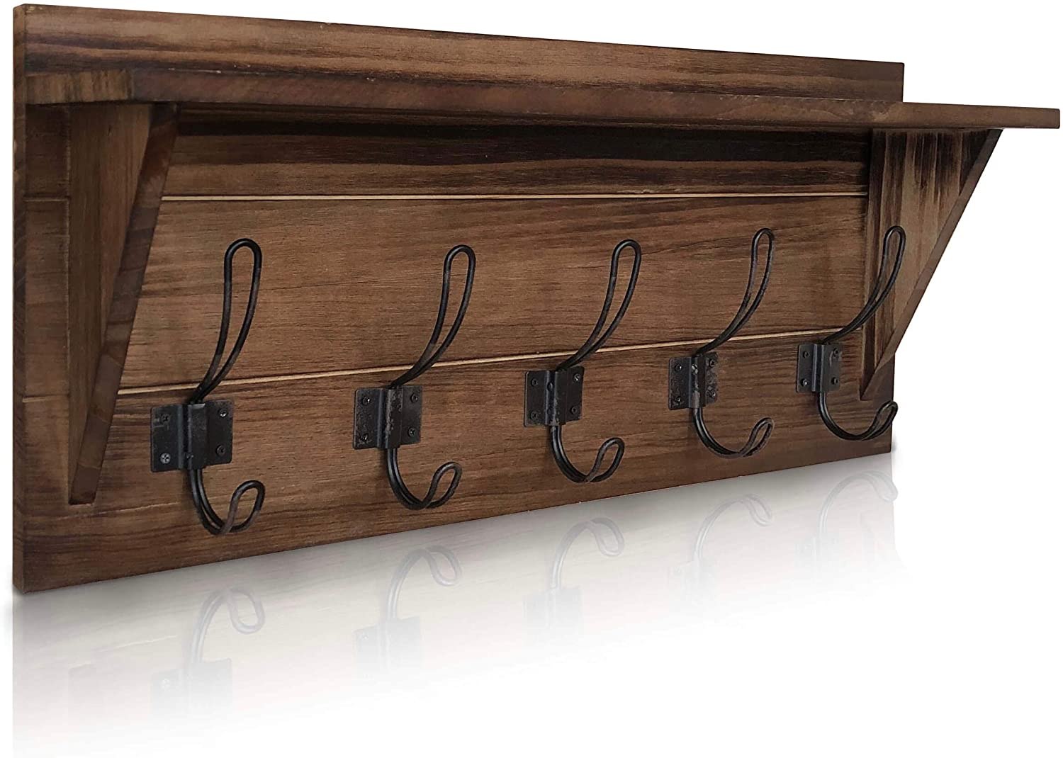 HBCY Rustic Wall Mounted Coat Rack